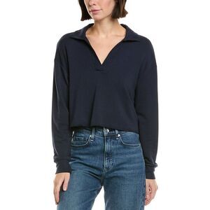 Splits59 Womens  Joan Fleece Polo Sweatshirt, Blue